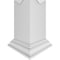 Ekena Millwork Craftsman Classic Square Non-Tapered Chevron Modern Fretwork Column w/ Crown Capital & Crown Base CC1009ENCVDCRCR - alternate 2